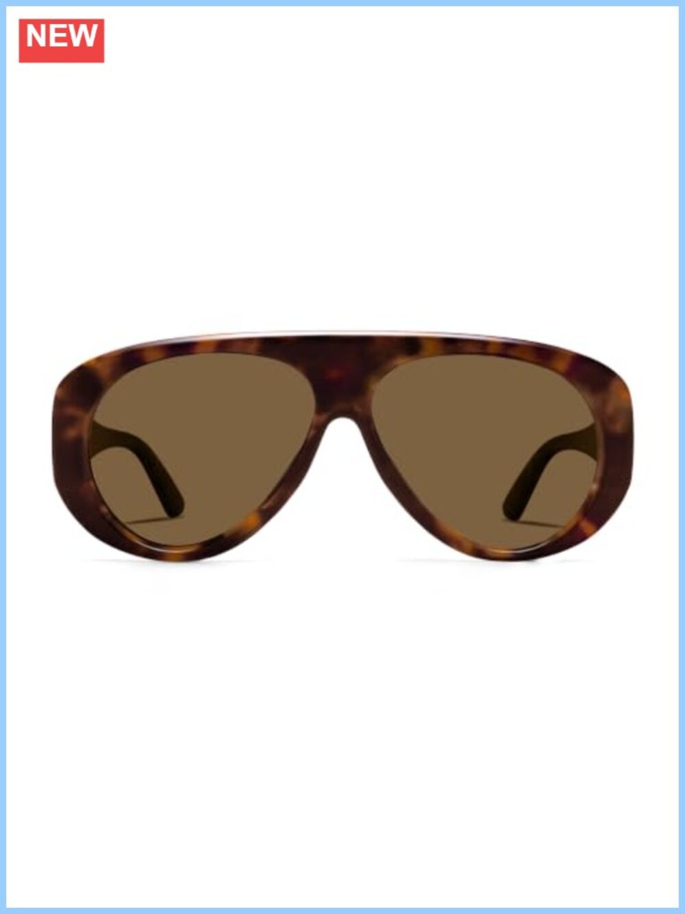 Oversized Retro Aviator Polarized Sunglasses Unisex Full-Frame UV